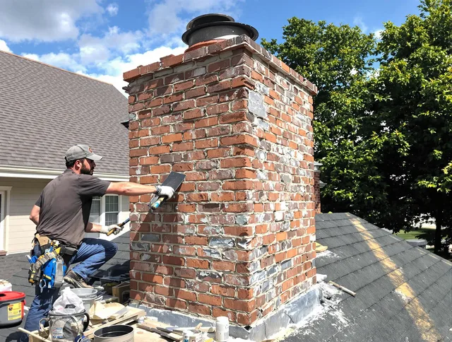 Completed chimney rebuild by Hollywood Chimney Sweep in Hollywood, FL