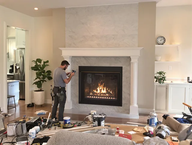 Newly installed fireplace by Hollywood Chimney Sweep in Hollywood, FL