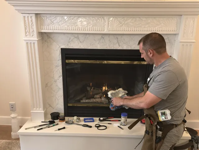Hollywood Chimney Sweep performing fireplace maintenance in Hollywood, FL