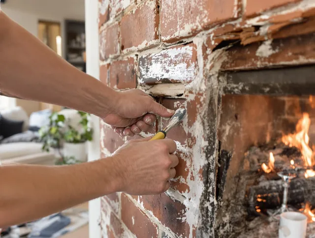 Routine fireplace repair by Hollywood Chimney Sweep in Hollywood, FL
