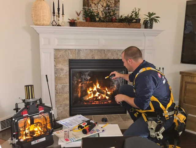 Safety-focused fireplace inspection by Hollywood Chimney Sweep in Hollywood, FL