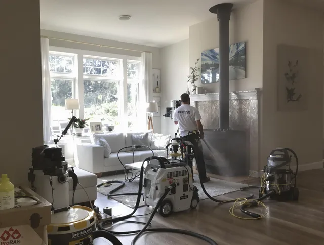 Soot removal service by Hollywood Chimney Sweep for a fireplace in Hollywood, FL